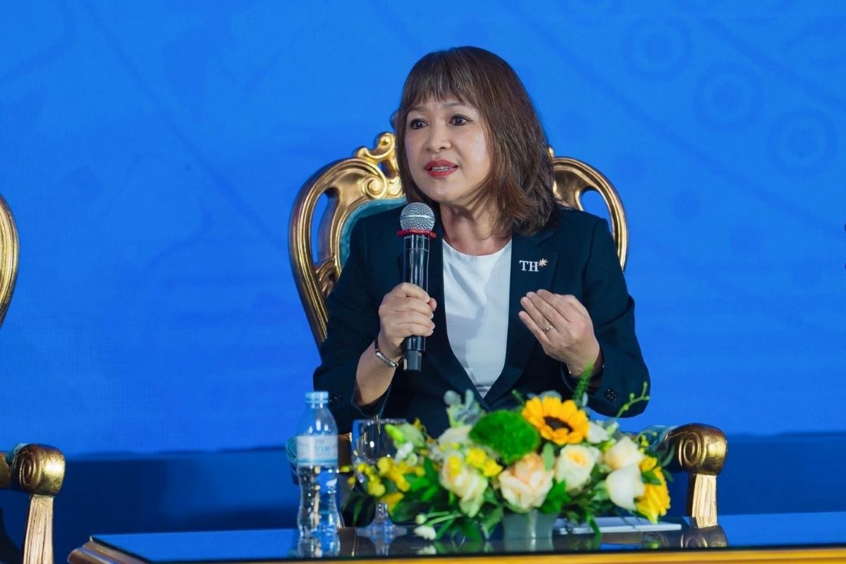 Bà Trần Thị Quyên – Giám đốc Nhân sự Tập đoàn TH nhấn mạnh việc khảo sát chỉ số hạnh phúc là dữ liệu quan trọng để làm giàu hơn trải nghiệm của nhân viên