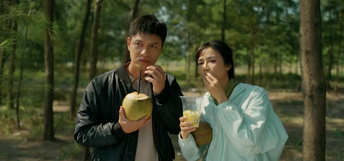 Tô Dũng và Anh Đào vai vai cặp đôi yêu nhau trong "Không giới hạn". Ảnh: VTV