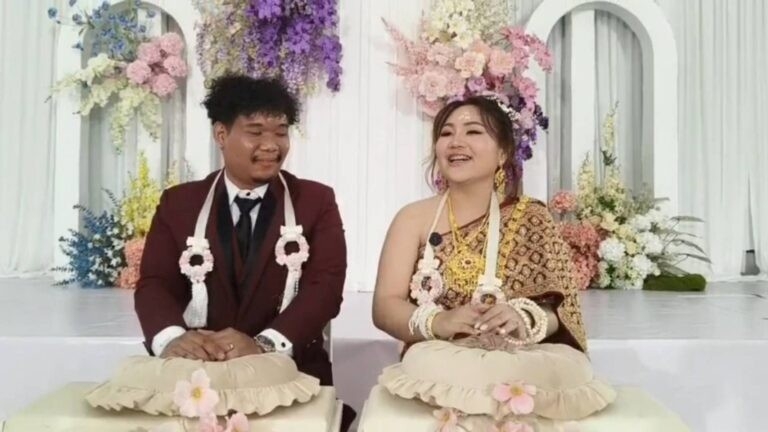 Cặp đôi đã bên nhau 8 năm trước khi đi đến hôn nhân. (Ảnh: Khaosod)