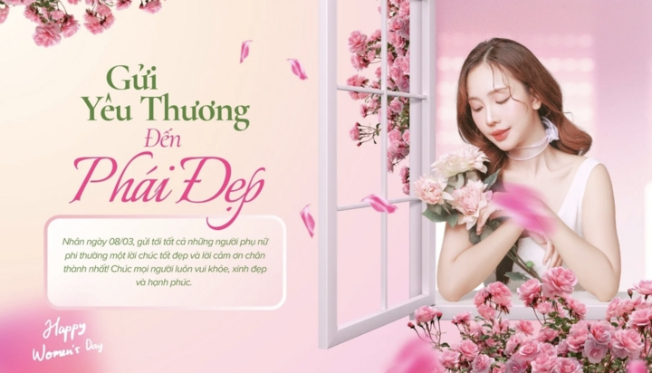 Những lời chúc ý nghĩa tới mẹ, vợ, người yêu, cô giáo, sếp nữ, đồng nghiệp và bạn bè như một cách thể hiện sự tri ân và tôn vinh phái đẹp. (Ảnh: Canva)