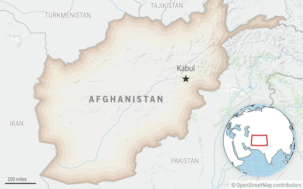 Afghanistan trên bản đồ. Nguồn ảnh: OpenStreetMap, AP.