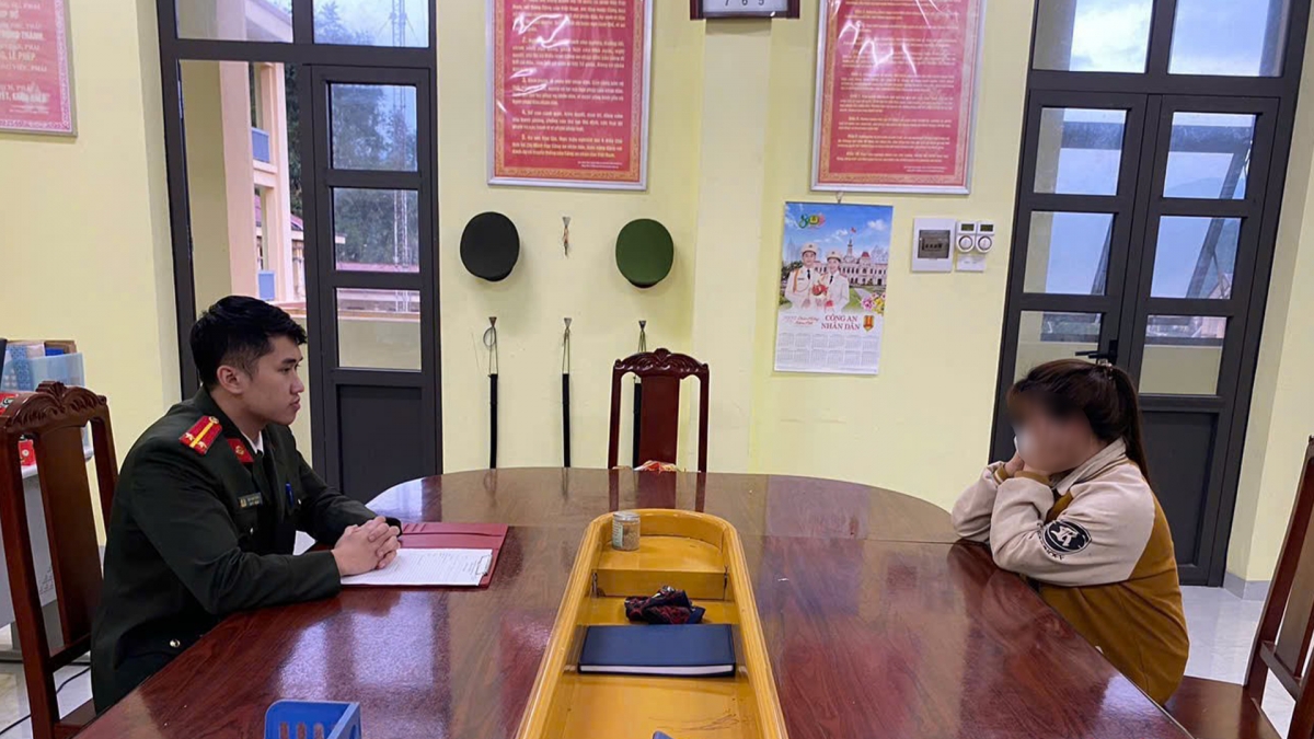 Công an xã Bằng Thành làm việc với P.M.P