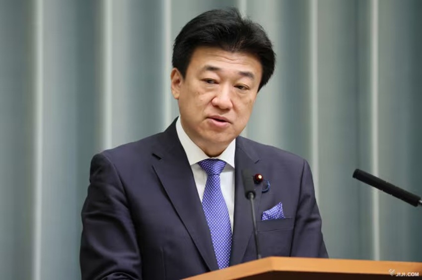 Bộ trưởng - Chủ nhiệm Văn phòng Nội các Nhật Bản Kihara Minoru. Ảnh: Jiji Press