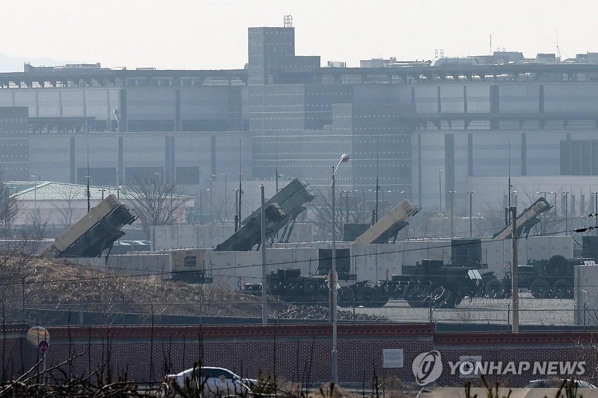 Các hệ thống tên lửa Patriot được triển khai tại căn cứ Camp Humphreys ở phía Nam thủ đô Seoul - Hàn Quốc. Ảnh: Yonhap News