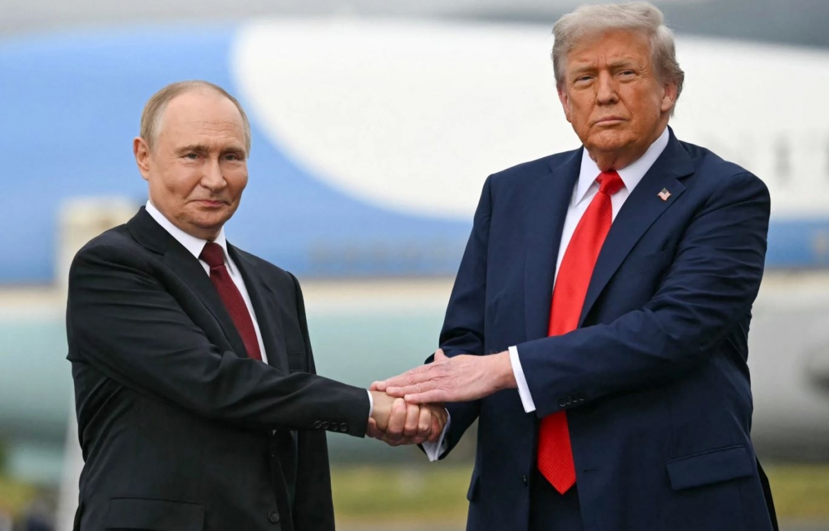 Tổng thống Nga Putin và Tổng thống Mỹ Donald Trump trong một cuộc gặp. Ảnh: Getty