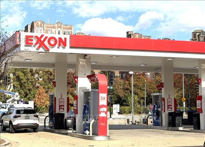 Một cây xăng tại thủ đô Washington D.C. (Ảnh minh họa: Ngọc Quang - PV TTXVN tại Mỹ)