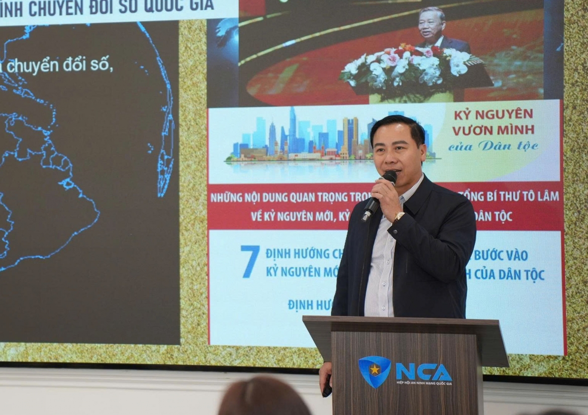 Thượng tá Nguyễn Đình Đỗ Thi, Phó Trưởng phòng 1, Cục An ninh mạng và phòng chống tội phạm sử dụng công nghệ cao A05, Bộ Công an. (Ảnh: NCA)