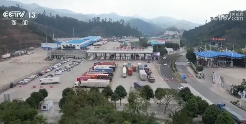 Cửa khẩu thông minh Hữu Nghị Quan tại Bằng Tường. Ảnh: CCTV