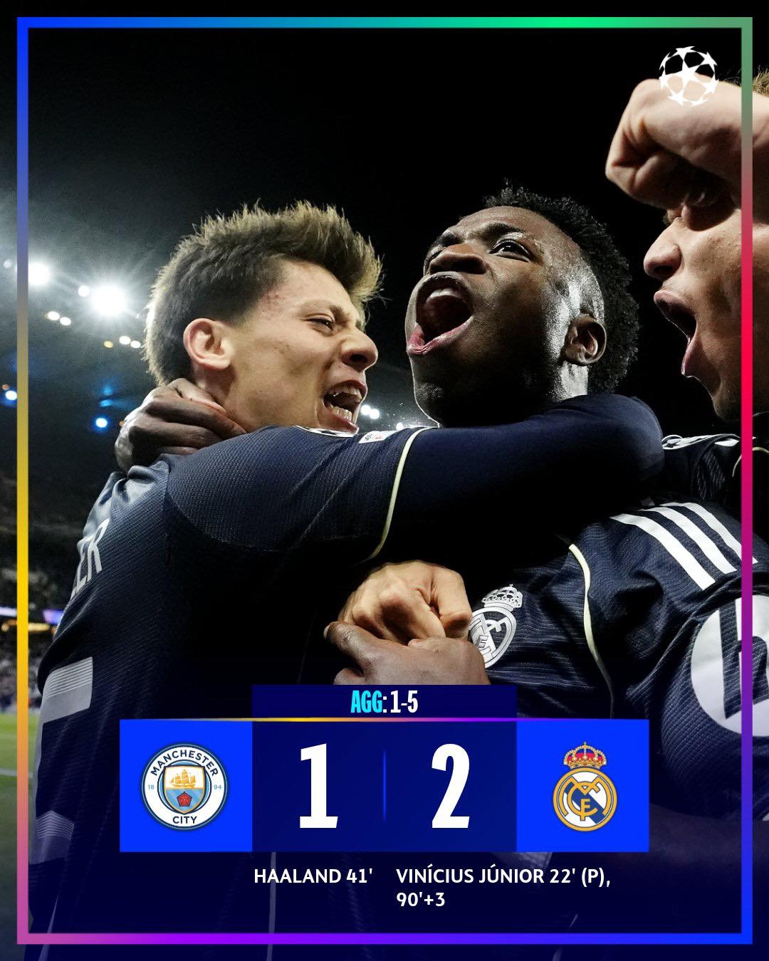 Man City thua đậm Real Madrid.