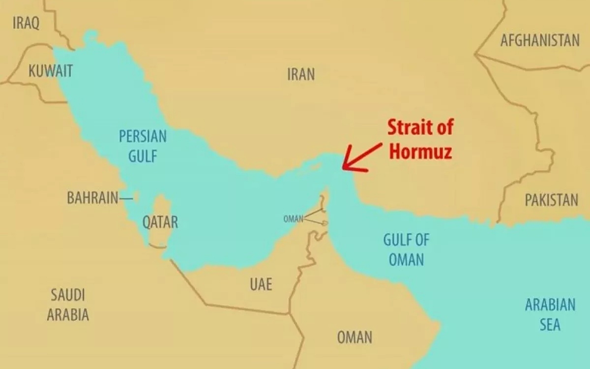 Eo biển Hormuz. Đồ họa: Caspian Post.
