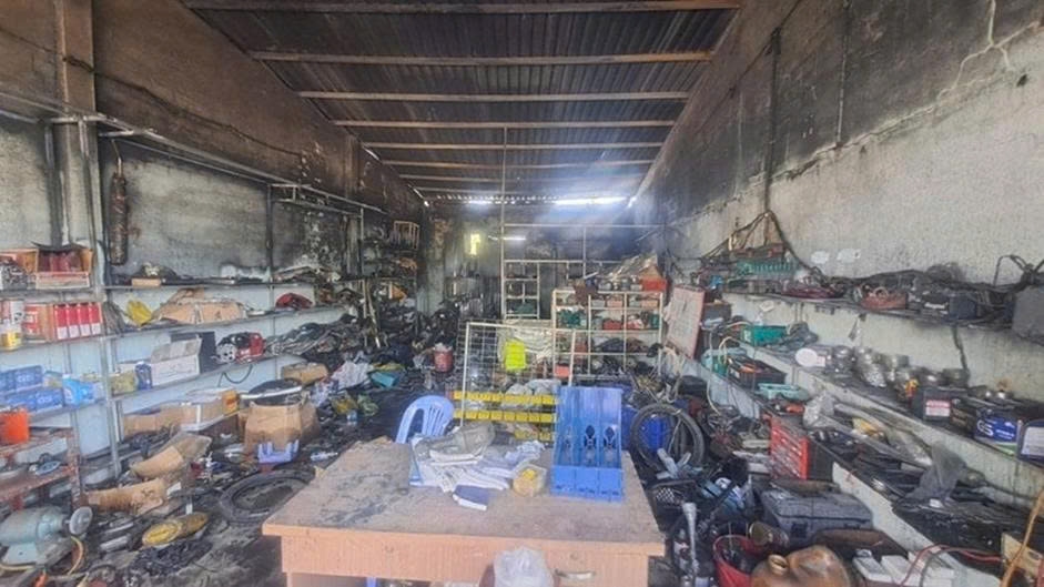 Quan cảnh hiện trường vụ cháy lúc 5h sáng tại tỉnh Vĩnh Long. (Ảnh: Công an cung cấp)