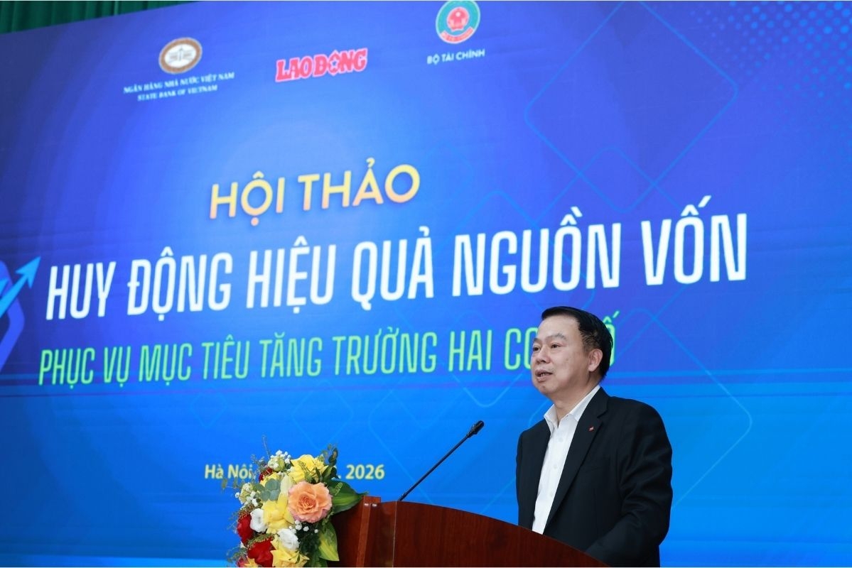 Thứ trưởng Bộ Tài chính Nguyễn Đức Chi phát biểu tại hội thảo