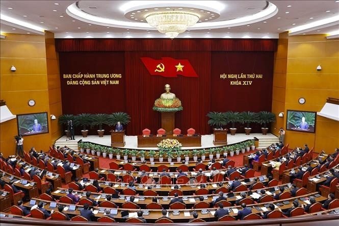 Phiên bế mạc Hội nghị lần thứ hai Ban Chấp hành Trung ương Đảng khoá XIV, chiều 25/3/2026. Ảnh: Doãn Tấn/TTXVN.