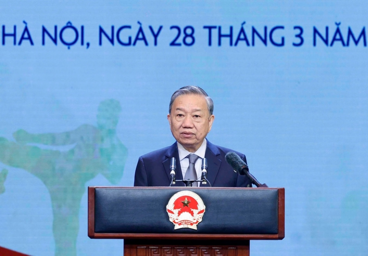 Tổng Bí thư Tô Lâm phát biểu tại lễ kỷ niệm 80 năm Ngày truyền thống ngành thể dục, thể thao Việt Nam 