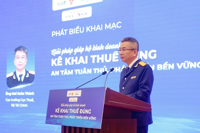 Ông Mai Xuân Thành, Cục trưởng Cục Thuế phát biểu tại hội thảo
