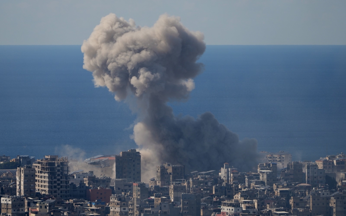 Không quân Israel tập kích vị trí Hezbollah ở Lebanon. Ảnh: AP.