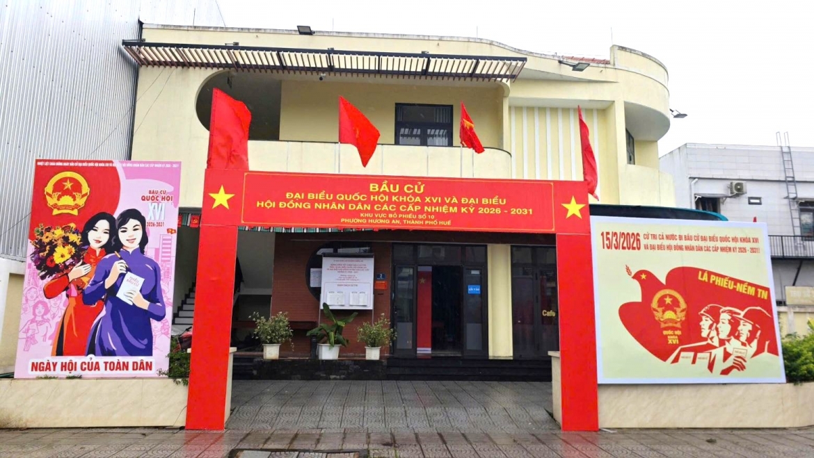 Khu vực bỏ phiếu số 10 phường Hương An, thành phố Huế
