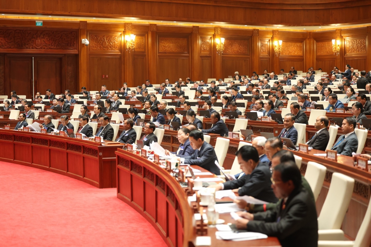 Kỳ họp thứ nhất, Quốc hội Lào khóa X đã khai mạc vào sáng nay (23/3). Nguồn: Đài Phát thanh quốc gia Lào