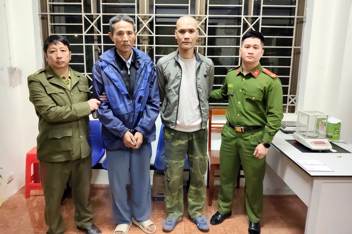 2 đối tượng Xuyên và Mạnh tại cơ quan công an