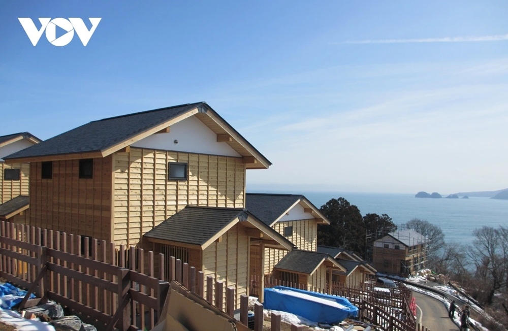 Một ngôi làng ven biển được xây dựng lại. Ảnh: VOV/Tokyo