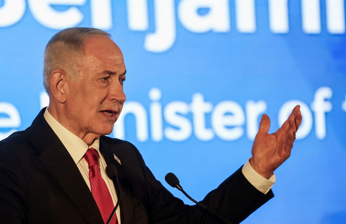 Thủ tướng Israel Benjamin Netanyahu phát biểu tại một hội nghị ở Jerusalem, ngày 15/2/2026. Ảnh: Reuters