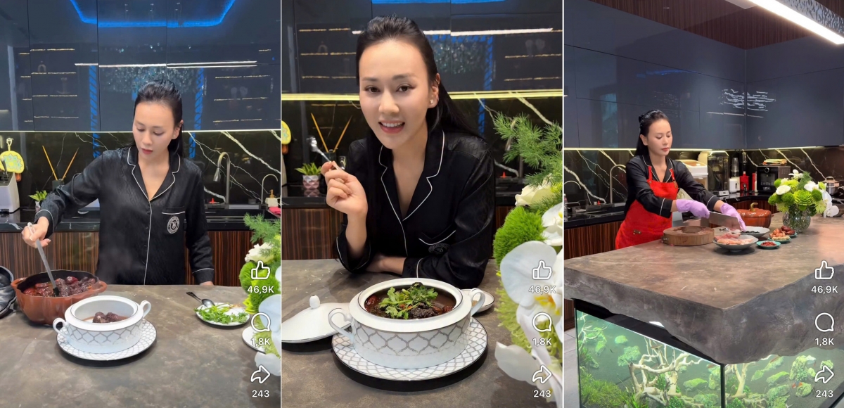 Sau thời gian dài gần như “ở ẩn”, Phương Oanh bất ngờ trở lại mạng xã hội với một vlog nấu ăn giản dị tại nhà. Trong video, nữ diễn viên ghi lại quá trình chuẩn bị món canh chân gà hầm quen thuộc, kèm dòng chú thích ngắn gọn “Một món ăn nho nhỏ”. Sự xuất hiện trở lại đời thường của cô nhanh chóng thu hút sự quan tâm của khán giả, nhận nhiều lượt xem và bình luận.