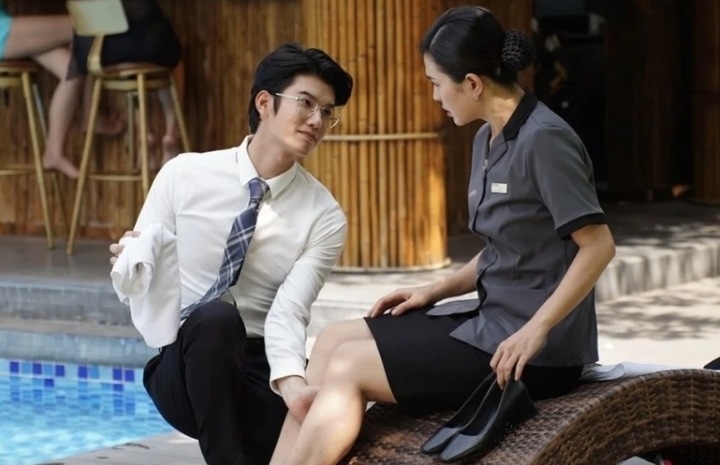 Hình ảnh trong bộ phim ngắn tổng tài "Mẹ lao công học yêu" từng gây xôn xao.