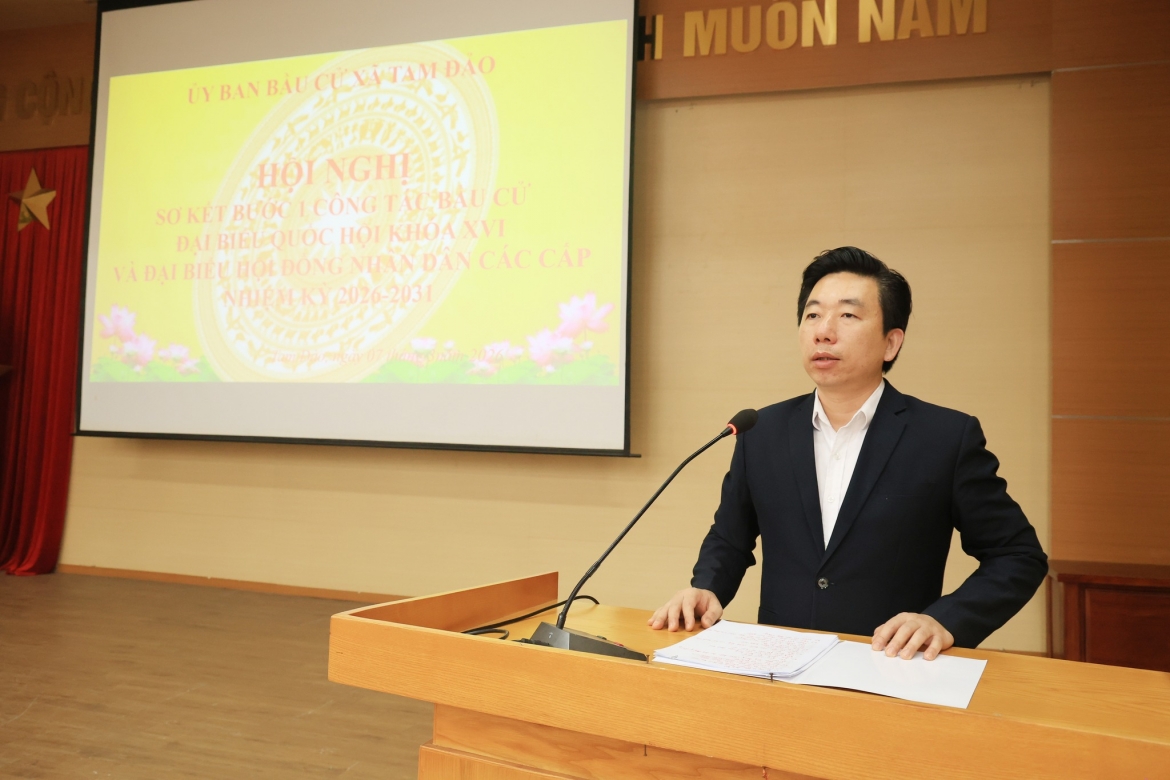 Ông Trần Anh Tú, Chủ tịch UBND xã, Chủ tịch Ủy ban bầu cử xã Tam Đảo.