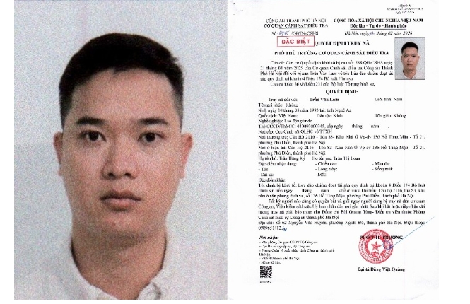 Đối tượng Trần Văn Lam.