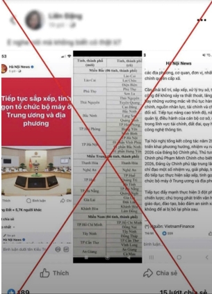 Nội dung sai sự thật do bà Đ.T.L đăng trên Facebook