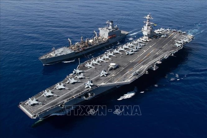 Tàu sân bay USS Gerald R. Ford. (Ảnh: TTXVN)
