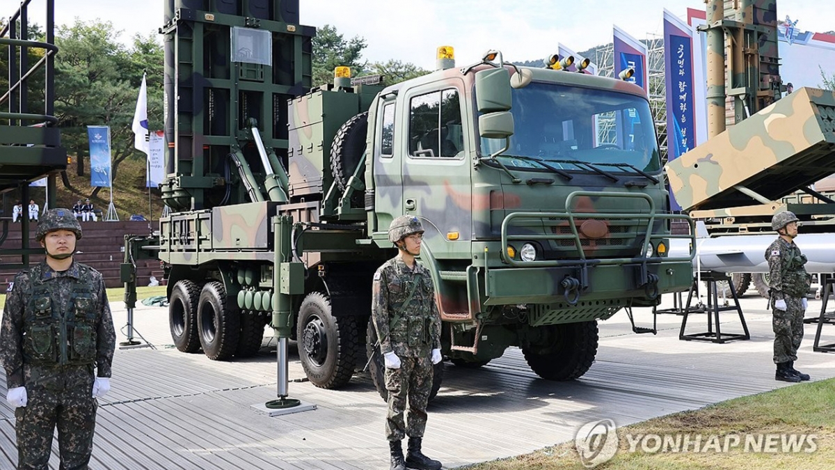 Hệ thống phòng thủ tên lửa Sky Bow II do Hàn Quốc chế tạo và xuất khẩu (Ảnh: Yonhap News)