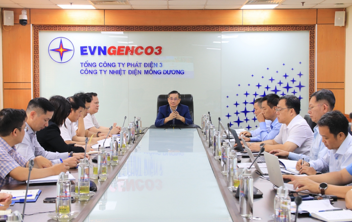 Ông Lê Văn Danh - Tổng Giám đốc Tổng Công ty Phát điện 3 chủ trì buổi làm việc