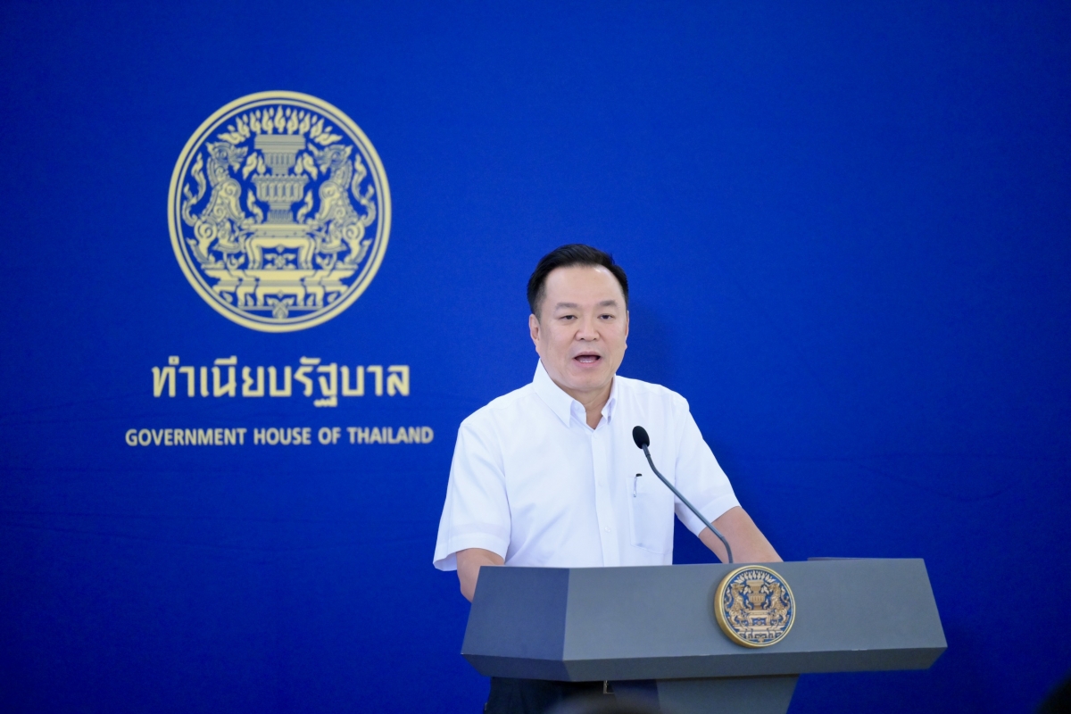 Thủ tướng Thái Lan Anutin Charnvirakul phát biểu tại họp báo hôm 28/3/2026. Ảnh: Chính phủ Thái Lan.