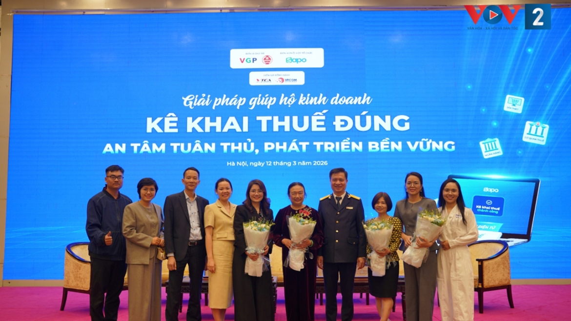 Hội thảo về giải pháp hỗ trợ hộ kinh doanh kê khai thuế do Cổng Thông tin điện tử Chính phủ và Cục Thuế tổ chức.