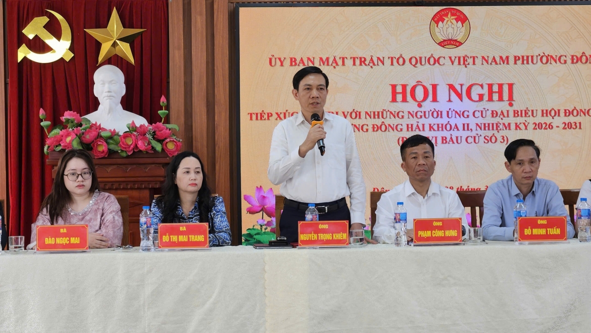 Các cuộc tiếp xúc giữa những người ứng cử ĐBQH khóa XVI và đại biểu HĐND các cấp nhiệm kỳ 2026-2031 với các cử tri tại Hải Phòng được tổ chức theo hình thức trực tiếp kết hợp trực tuyến.