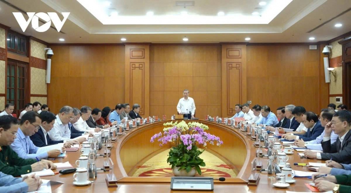 Thường trực Ban Chỉ đạo Trung ương về phòng, chống tham nhũng, lãng phí, tiêu cực tổ chức cuộc họp dưới sự chủ trì của Tổng Bí thư Tô Lâm, Trưởng Ban Chỉ đạo.