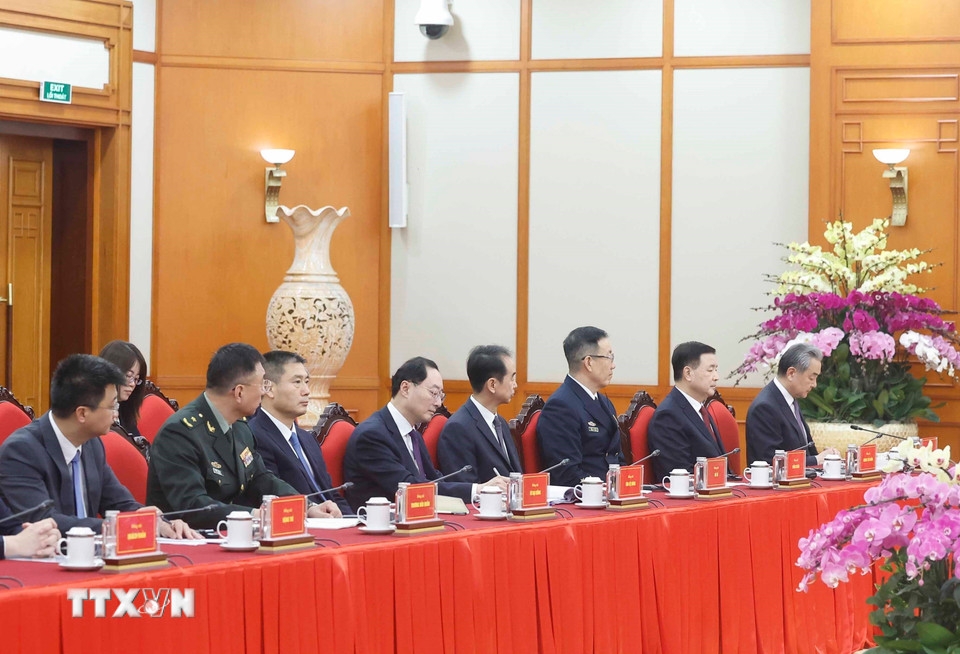 Các đại biểu dự cuộc tiếp. (Ảnh: TTXVN)