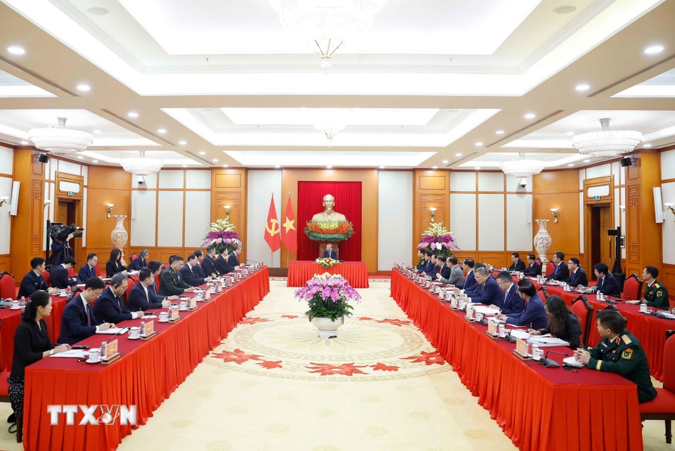 Quang cảnh cuộc tiếp. (Ảnh: TTXVN)