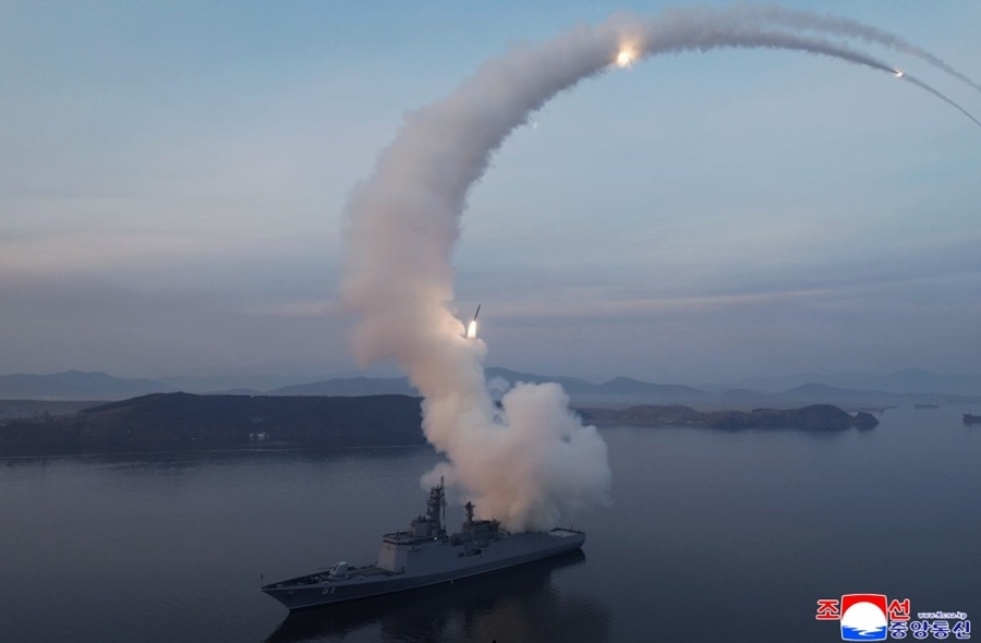 Hình ảnh vụ phóng tên lửa hành trình chiến lược của Triều Tiên ngày 10/3. Ảnh: KCNA