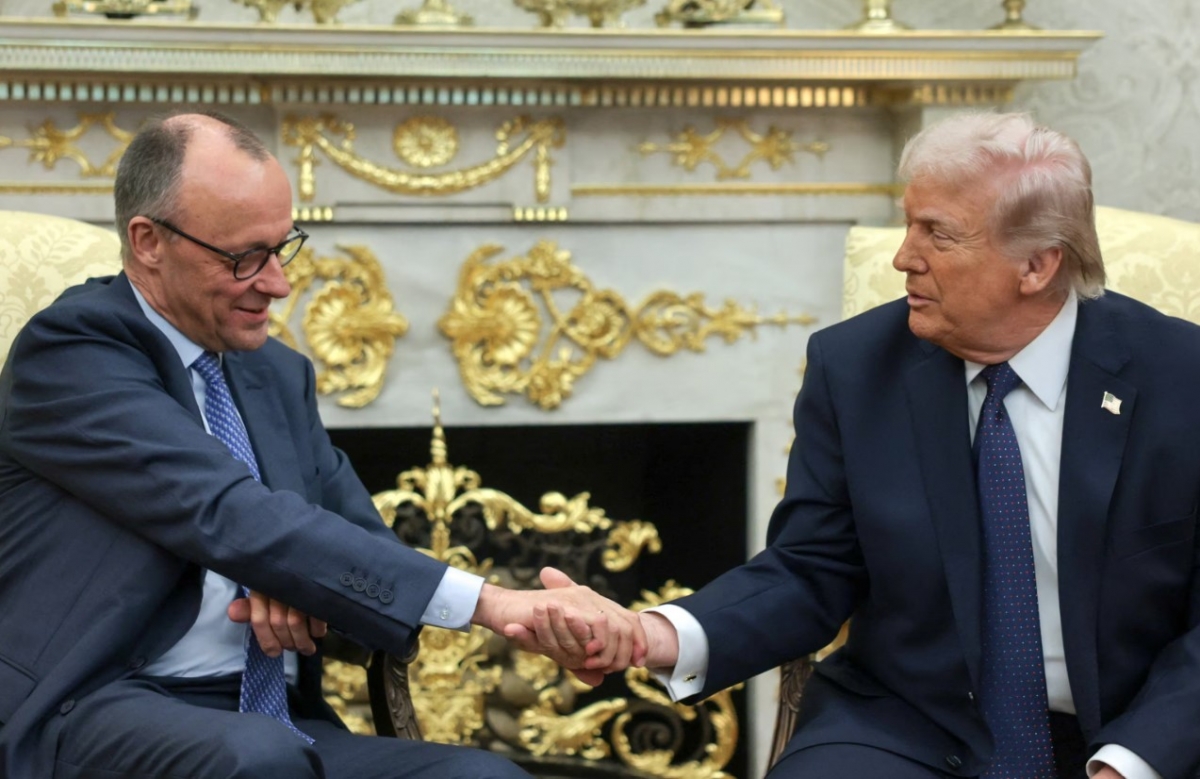 Tổng thống Mỹ Donald Trump gặp Thủ tướng Đức Friedrich Merz tại phòng Bầu dục ngày 3/3/2026. Ảnh: Reuters