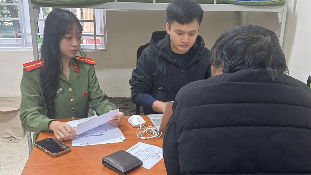 Cơ quan công an làm việc với trường hợp vi phạm