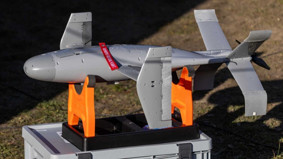 Máy bay không người lái đánh chặn thuộc tổ hợp chống UAV Merops. Ảnh: Lục quân Mỹ.