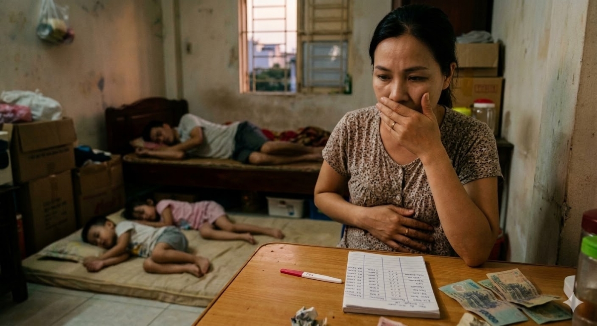 Tôi hoang mang khi biết mình có bầu con thứ 3 (Ảnh minh họa, nguồn: AI)