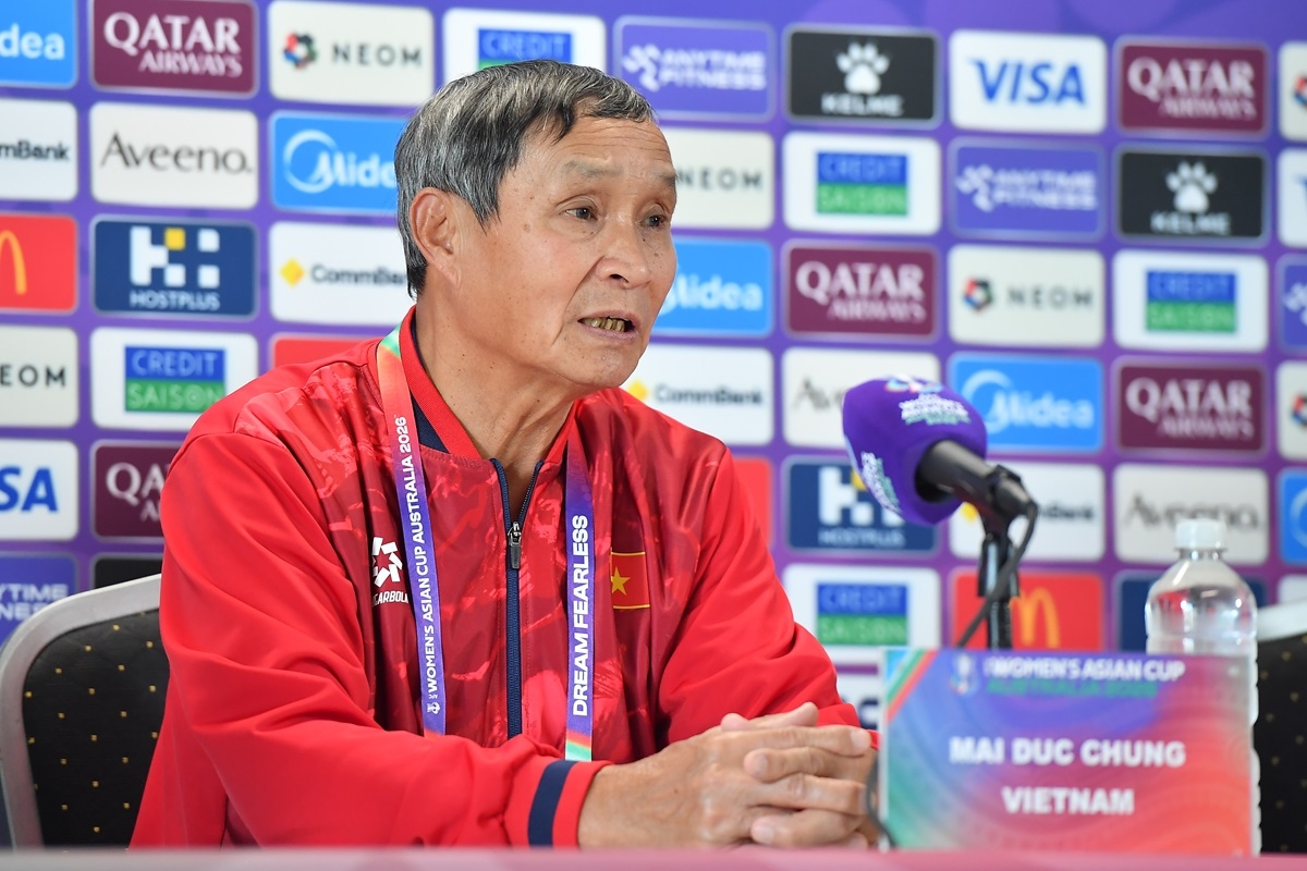 HLV Mai Đức Chung của ĐT nữ Việt Nam. (Ảnh: AFC). 
