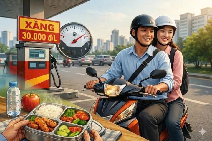 Xăng tăng, tôi thay đổi nhỏ trong thói quen hàng ngày để tiết kiệm tiền. (Ảnh minh họa: AI)