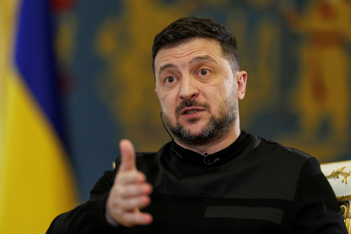 Tổng thống Ukraine Volodymyr Zelensky trả lời phỏng vấn Reuters ở Kiev, ngày 25/3/2026. Ảnh: Reuters