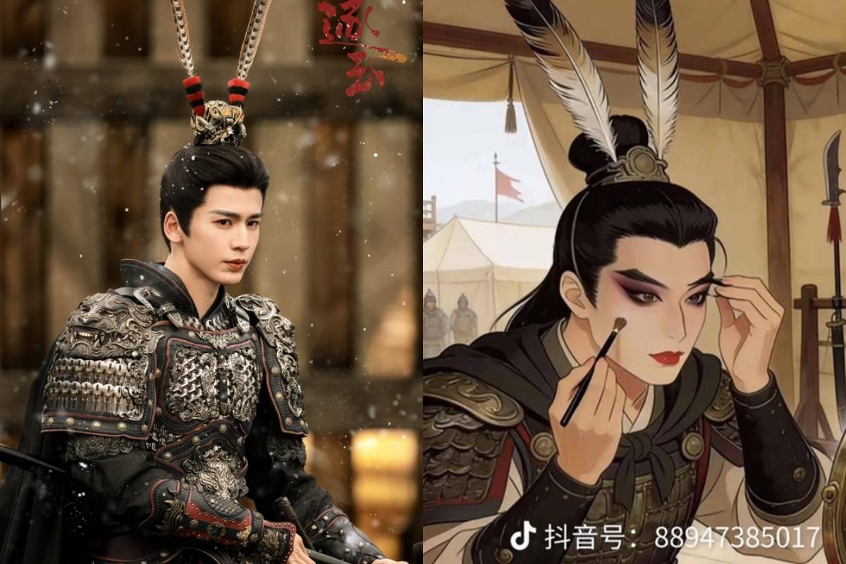 Nhiều khán giả nhận xét êkíp phim Trung Quốc "Trục ngọc" lạm dụng kem nền khi hóa trang tướng quân cho Trương Lăng Hách.