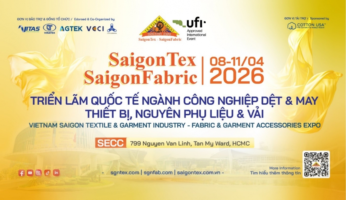 Các đơn vị bảo trợ và đồng tổ chức: Liên Đoàn Thương Mại và Công Nghiệp Việt Nam (VCCI) - Chi nhánh Khu vực TP.HCM; Hiệp Hội Dệt May Việt Nam (VITAS); Tập Đoàn Dệt May Việt Nam (VINATEX); Hiệp Hội Dệt May Thời Trang TP.HCM (AGTEK); CP Exhibition Ltd (Hong Kong); Công ty TNHH Tổ Chức Triển Lãm CP Việt Nam
