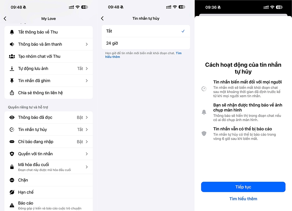 Các bước mở tính năng tin nhắn tự hủy trên Facebook Messenger